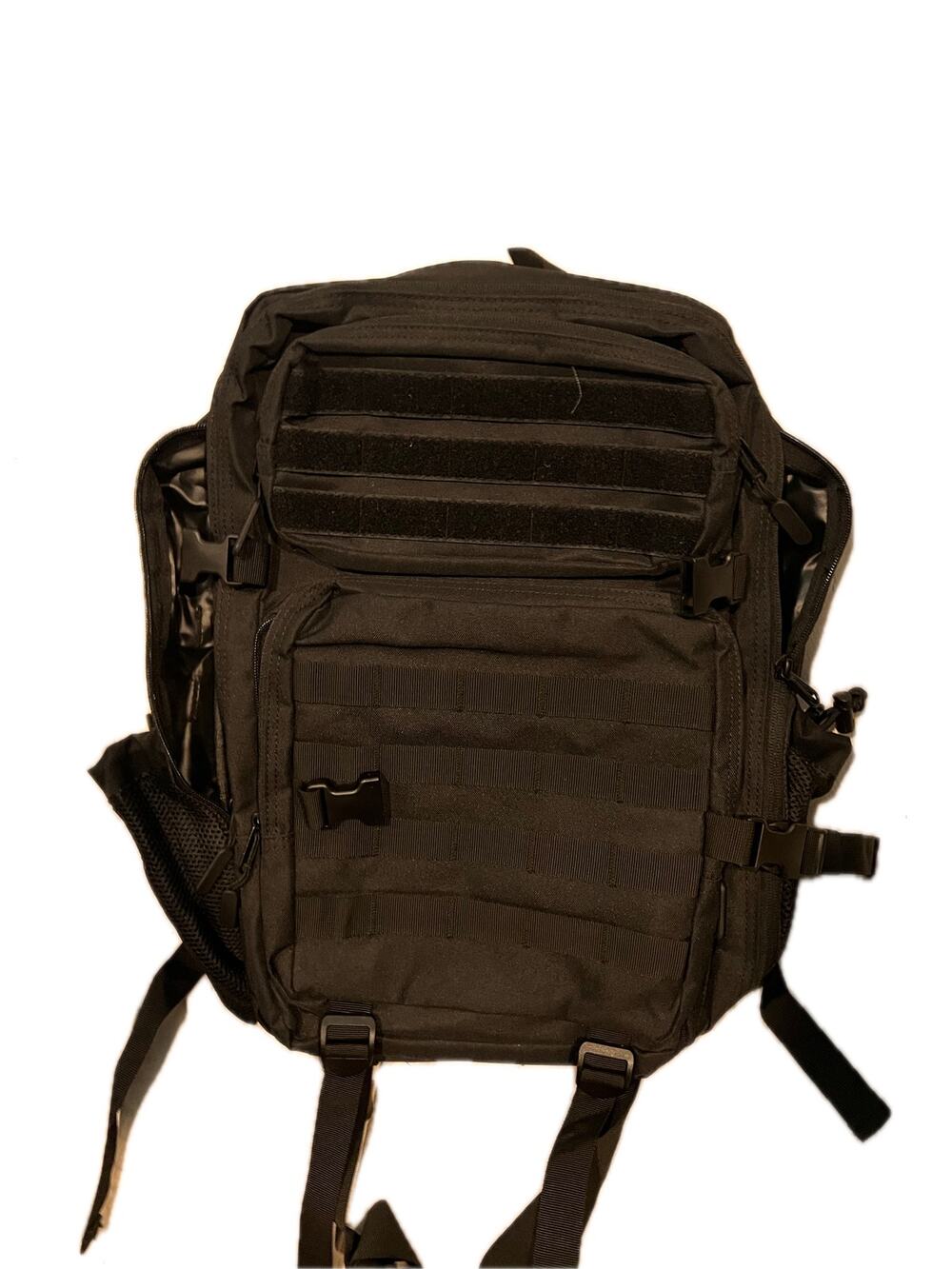 No Label Tactical Black Backpack Medium 26L